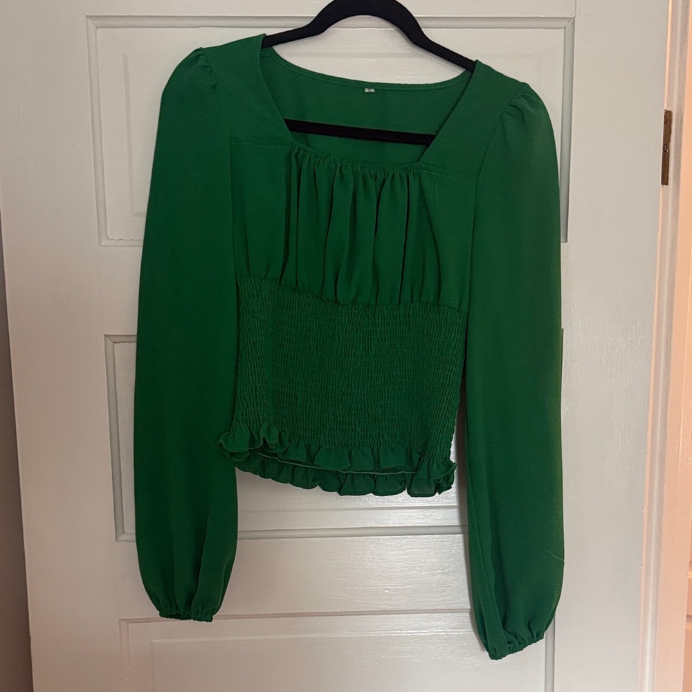 Elegant Green Women's Top